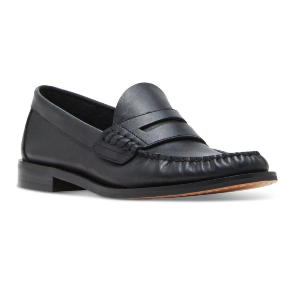 Steve Madden Kingston Women's Flat Shoes Black Leather : 5 M